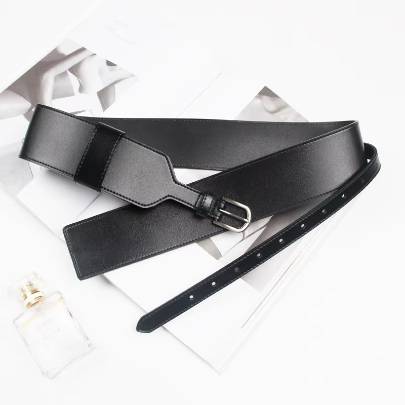 2020 New Designer Women'S Wide Black Brown Genuine Leather Belt Body Harness Belts for Women Luxury Designer Brand Waistband